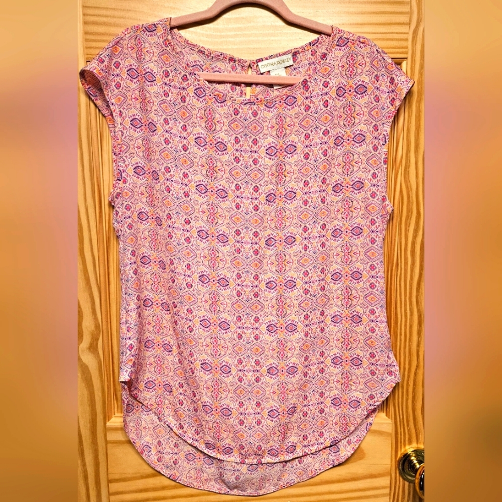Cynthia Rowley Pink Patterned Blouse